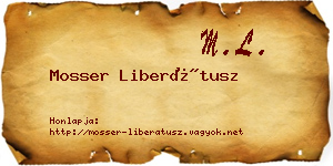 Mosser Liberátusz névjegykártya